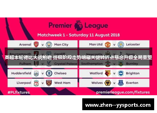 英超本轮德比大战前瞻 终极阶段走势暗藏关键转折点悬念升级全局重塑
